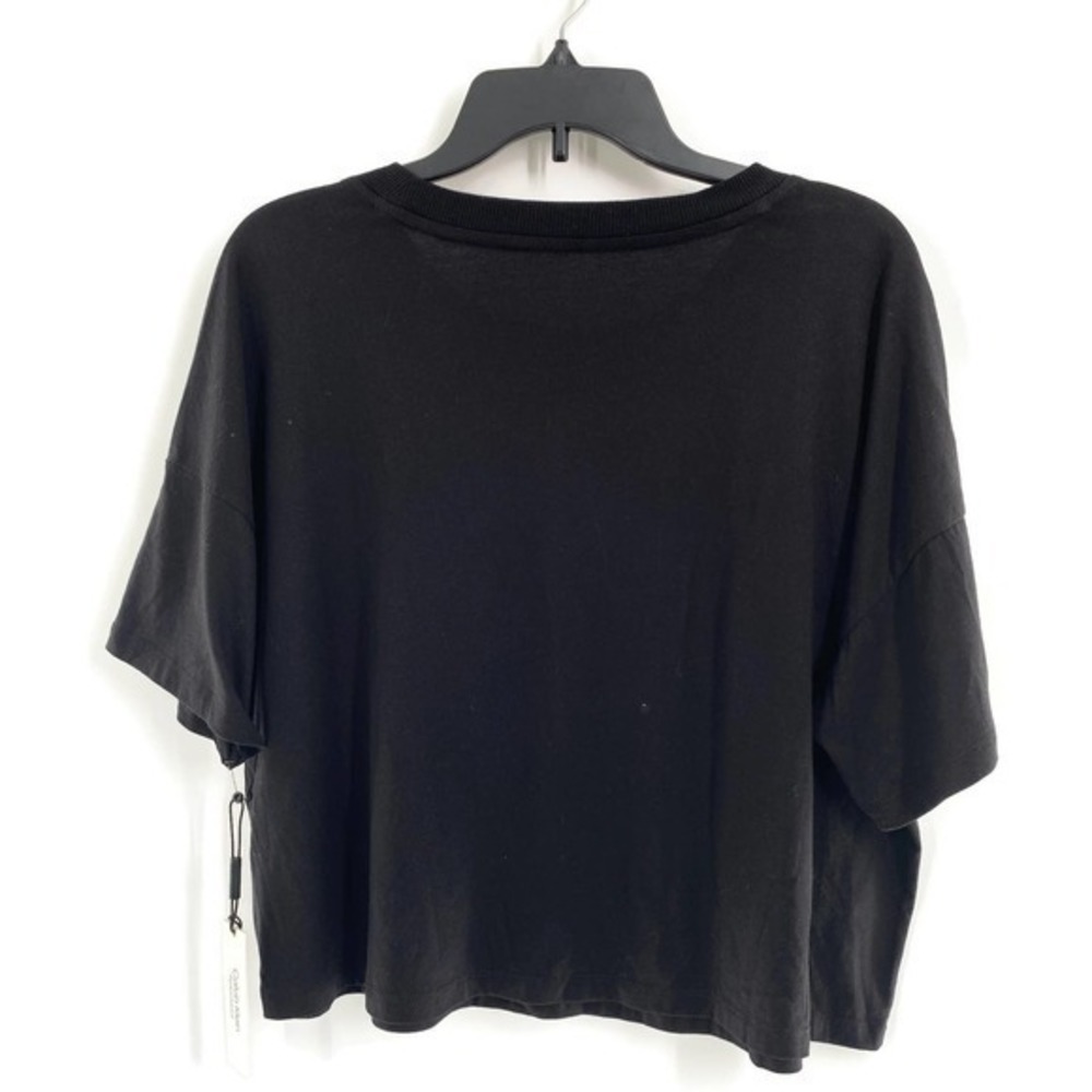 Calvin Klein Performance Logo Cropped T-Shirt-XL Black - Picture 3 of 3